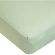 American Baby Co. Percale Cotton Fitted Crib Sheet, Celery