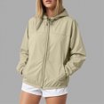 thumbnail image 2 of Towmus Lightweight Active Rain Jacket Hooded Plus Size Water Resistant Raincoat Windbreaker Casual Jacket, 2 of 4