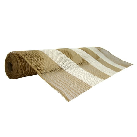 UPC: 0886946846205 | 21 Jute Mesh Striped Ribbon by Celebrate It® Occasions™