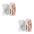 thumbnail image 1 of Yuarrent Juego completo de geometría matemática Juego de brújula Transportador Triángulo Regla para maestros de escuela Naranja Naranja 2Conjunto, 1 of 1