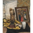 thumbnail image 2 of Henry Keller 15x17 Black Ornate Wood Framed Double Matted Museum Art Print Titled - The Madonna of Ivory (20th Century), 2 of 5