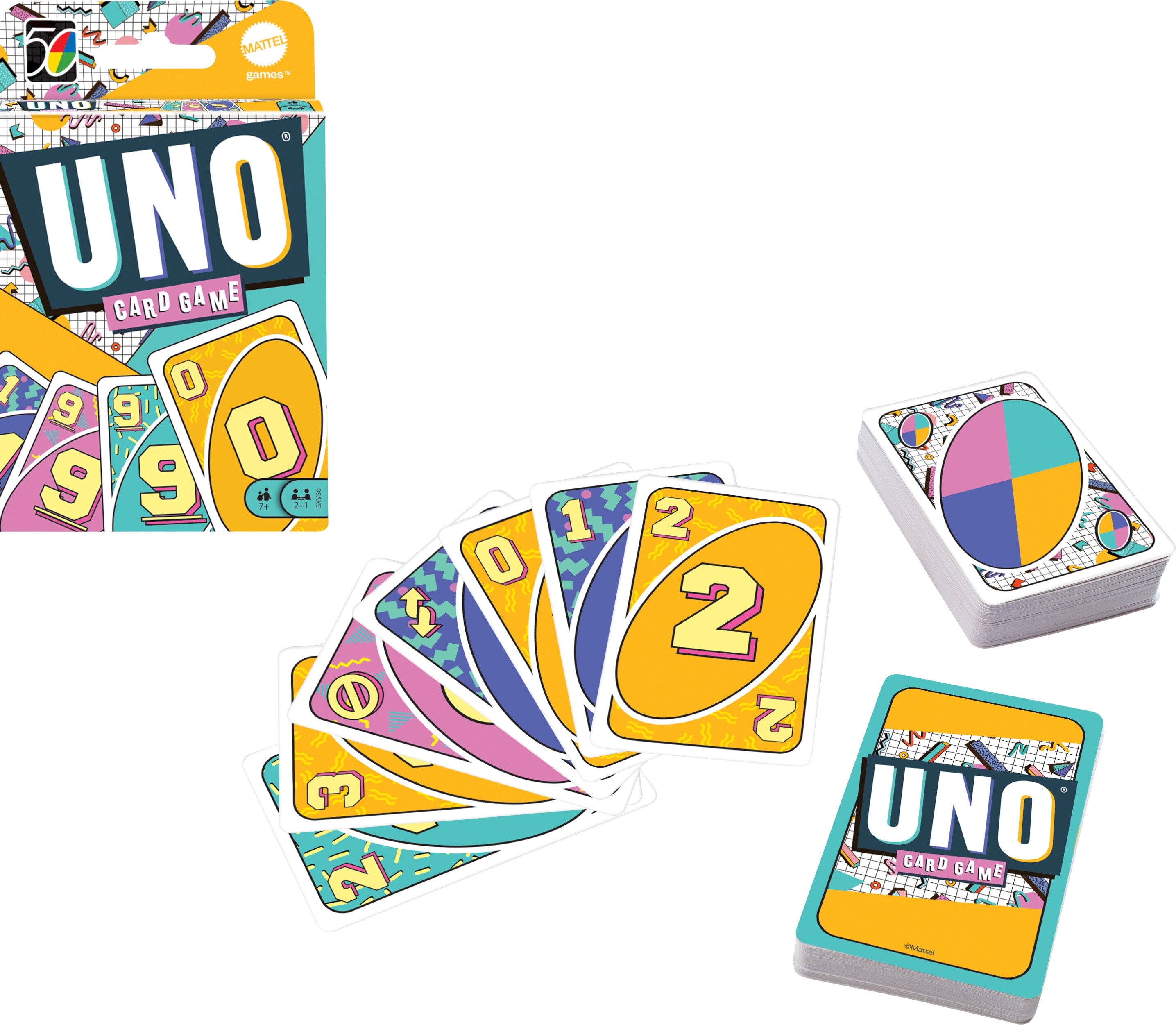 UNO 50th Anniversary Iconic Series Retro Family Card Game ALL 5 SETS NEW Mattel 