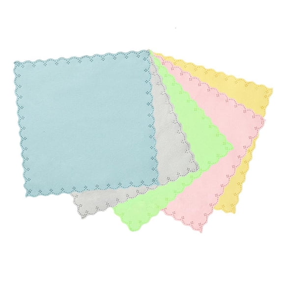 Necvior 5Pcs Violin Cleaning Cloth, 4.72x4.72inch Cleaner Cloth Microfiber Cleaning Cloth Soft Musical Instrument Cleaning Cloth
