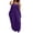 Purple, variant on StSilkitty Plus Size Maxi Dresses for Womens Solid Color Adjustable Spaghetti Strap Sleeveless V Neck Long Sundresses