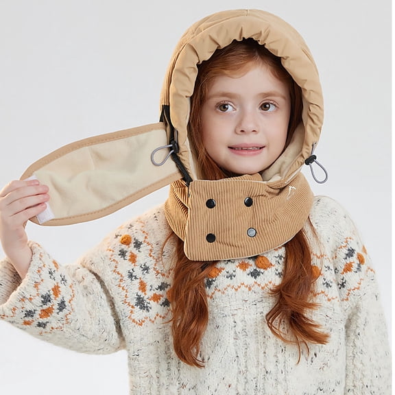 Auroural Ski Mask Balaclava Winter Face Mask for Boys Warm Hood Cover Hat Cap Scarf 4-10 Years Children's Hat Winter Boys And Girls Plus Velvet Warm Neck Protection Scarf Mask Integrated Pullover Hat