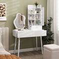 thumbnail image 2 of Vanity Desk with Mirror and Lights, Makeup Vanity Mirror with Lights,Dressing Table  with 3 Drawers, 2 of 13