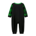 thumbnail image 6 of Elippeo Family Matching Christmas Pajamas, Baby Romper/Letter Green Elf Pattern Long Sleeve Tops and Plaid Pants Sleepwear Set, 6 of 10