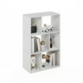 thumbnail image 5 of Furinno Daly 6-Cube Irregular Cubes Bookcase, Bookshelf, Storage Organizer, White, 5 of 6
