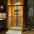 thumbnail image 2 of DreamLine Sapphire 44-48 in. W x 76 in. H Semi-Frameless Bypass Shower Door in Satin Black, 2 of 9