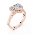 thumbnail image 2 of Zuwelria Certified Moissanite Wedding Rings | 1.82 Ct D/VVS1 Latest Design Heart Cut | Moissanite Diamond Ring for Wedding | Halo Diamond Rings | 18K Rose Gold Plated Silver Size 8, 2 of 8