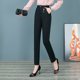 thumbnail image 1 of Pantalones rectos casuales de corte recto para mujer Pantalones finos con cremallera para mujer de mediana edad Temporada primavera/verano, 1 of 4