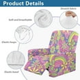 thumbnail image 5 of Xixirimido Hippie Flower Mushroom Pattern Recliner Chair Covers 4 Pieces, Stretch Lazy Boy Recliner Cover, Recliner Sofa Slipcover with Pockets, Furniture Protector for Living Room, Pets, Kids, 5 of 8