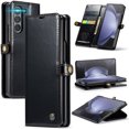 thumbnail image 3 of 1pc Phone Case With Luxury Retro Flip Artificial Leather Case For Samsung Galaxy Z Fold 5 5G Fold5 Wallet With Card Holder Shockproof Cover, 3 of 5