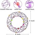thumbnail image 2 of Cesta de Mandala Mágica, Juguete Antiestrés, Herramienta de Descompresión para Adultos, Alivio de la Ansiedad y el Estrés, Juguete Creativo Flexible con Aro Mágico para Niños (Morado), 2 of 5
