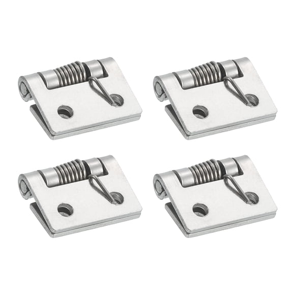 4Pcs Self-Closing Door Hinges, 1" 304 Stainless Steel Spring Hinge, Exterior