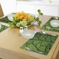 thumbnail image 4 of Ambesonne Green Place Mats Set of 4, Forest Tree Leaf Texture, Standard Size, Dark Green, 4 of 6