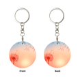 thumbnail image 2 of Naloa The Sunset of Dandelion Print Round Keychain Keychain Key Ring, Key Tag, Key Chain Bulk for Gift Accessories (Round), 2 of 7