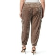 thumbnail image 3 of Jessica Simpson Women's and Women's Plus Size Crushed Velvet Cargo Pants, Sizes XS-4X, 3 of 5
