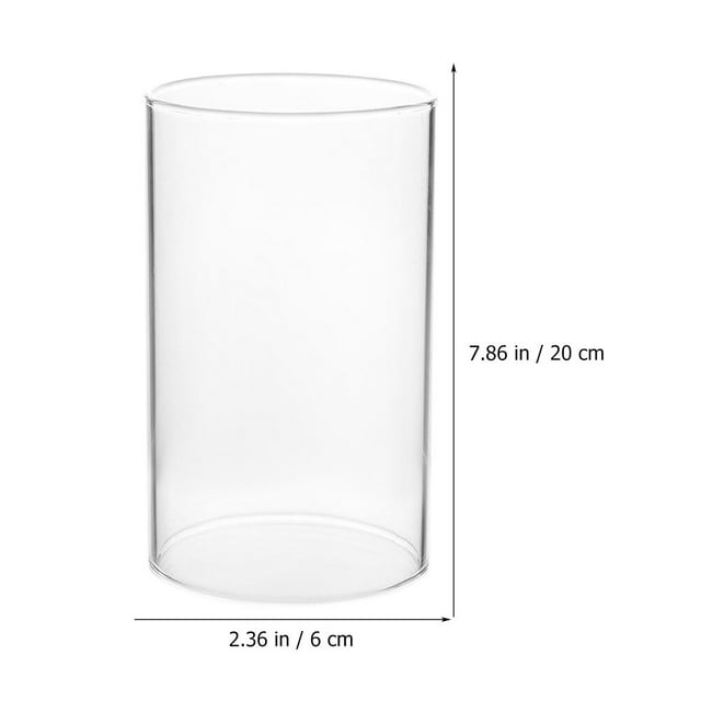 Glass Candle Cover Glass Candleholder Tube Shade Open Flame Glass