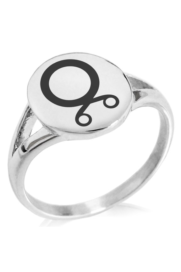 Stainless Steel Troll Cross Viking Norse Minimalist Oval Top Polished Statement Signet Ring