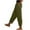 Green-1, variant on LLYwey Capris Yoga Pants For Women Womens Elastic Waist Summer Solid Casual with Pockets Outing Full Length Pants High Waisted Linen Pants Female Long Pant Style H838 Navy XL