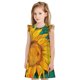 thumbnail image 1 of Balery Vibrant Sunflower Painting Camisón de princesa para niñas, pijama de algodón con mangas abullonadas, suave y bonito.-Medium, 1 of 6