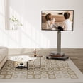 thumbnail image 5 of FITUEYES Rolling Floor TV Stand For 32''-70'' Tvs,Morandi Grey&with Swivel Mount,Wooden Base,Corner Universal Stands for Bedroom, Outdoor, Small Dorm, 5 of 8