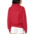 thumbnail image 2 of Women's G-III 4Her by Carl Banks Red Texas Rangers Flowers Graphic Pullover Hoodie, 2 of 2