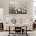 thumbnail image 2 of Flower Canvas Art Flower Picture Bathroom Wall Decor Fraemd Floral Painting Vintage Artwork for Living Room Office Home Decoration Gallery Wrapped Ready to Hang(Flower-3,12.00"x18.00"), 2 of 6