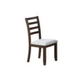 thumbnail image 6 of Formal Look Ladder Back 2pc Dining Side Chairs Rubberwood Plush Upholstered Seat Cushion Dining Room Furniture Curved Legs, 6 of 7