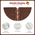 thumbnail image 3 of Balery Dark Brown Glitter Printed Christmas Tree Skirt , Merry Christmas Party Christmas Tree Decoration,Adjustable Tree Skirt-36", 3 of 6