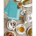 thumbnail image 4 of Turquoise Kitchen Dish Towels for Drying Dishes Set of 4, Geometric Boho Ethnic Tile Chic Monochrome Waffle Weave Microfiber Hand Tea Bathroom Towels Quick Dry & Absorbent Towel 15.7x23.6, 4 of 7