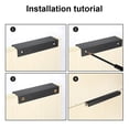 thumbnail image 2 of Black Kitchen Cabinet Door Handles Cupboard Drawer Concealed Finger Edge Pull, 2 of 9