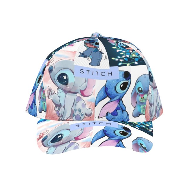 Lilo y Stitch Gorra de Béisbol para Hombres, Mujeres y Niños, Gorra Clásica de Visera Plana, Gorra Hip Hop Trucker, Snapback Ajustable