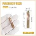 thumbnail image 2 of Uxcell 20 Pcs M8x45 Hanger Bolts, Carbon Steel Double Headed Self-Tapping Wood Dowel Screws for Wood Joint Furniture Legs, Color Zinc, 2 of 6