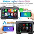 thumbnail image 4 of Cámara de Tablero DVR para Motocicleta, Portátil, de 5 Pulgadas, Inalámbrica, CarPlay, Android Auto, Pantalla de Navegación GPS, Monitor Resistente Al Agua, 4 of 5