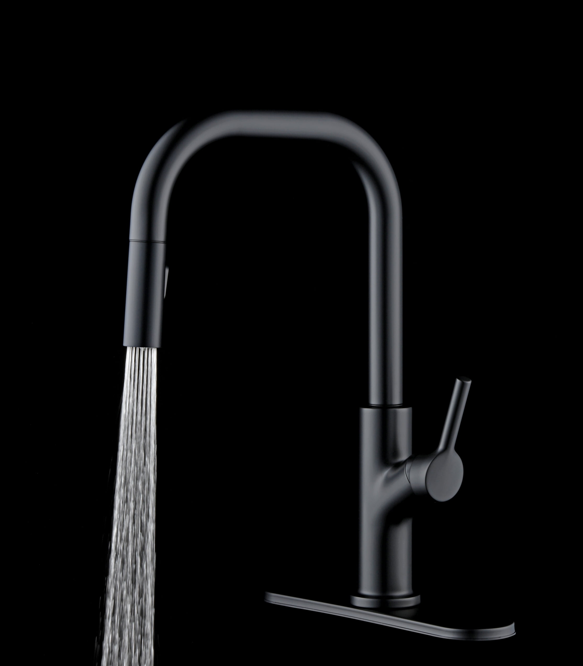 Better Homes & Gardens Sleek Simplicity Matte Black Pull Down Kitchen Faucet
