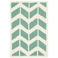 thumbnail image 2 of SAFAVIEH Cambridge Austyn Geometric Wool Area Rug, Teal/Ivory, 2' x 3', 2 of 7