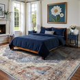 thumbnail image 3 of Boho Vintage Round Rug ft- Faux Wool Dreely Washable Area Rug Small Distressed Throw Rugs Floor Carpet for Door Mat Entryway Bedrooms Laundry (Round - ; Diameter Border ), 3 of 7