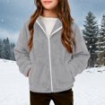 thumbnail image 2 of Teen Jacket Long Sleeve Coat Girls Half Zip Pullover Winter Coat Size 13-14 Years Girls Clothes, 2 of 7