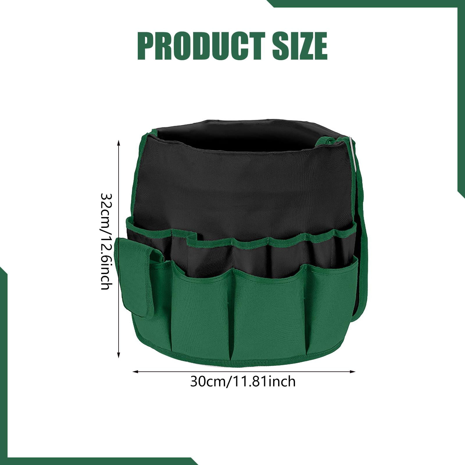Tool Carrier Storage Bag Gardening Bucket Organizer Multi Pocket Oxford Cloth Design for Home Gardeners