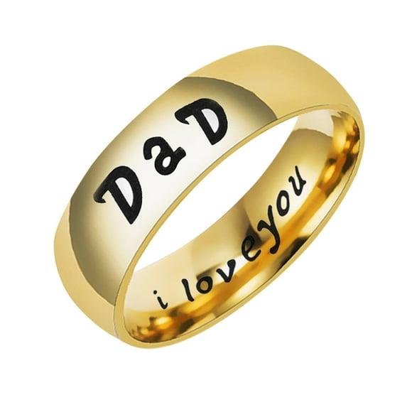 zttd new arrive stainless steel dad ring engraved love you dad men's ring jewelry a