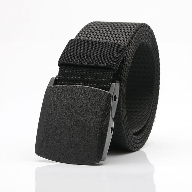 Cinturón táctico para exteriores para hombres y mujeres, cinturón de nailon para entrenamiento militar para estudiantes, cinturón de lona con hebilla de plástico transpirable