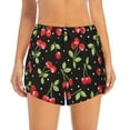 thumbnail image 2 of Daiia Sweet Red Cherry Pattern Women's 2 in 1 Running Shorts - Lightweight Athletic Workout Gym Yoga Shorts Liner with Phone Pockets-XX-Large, 2 of 7