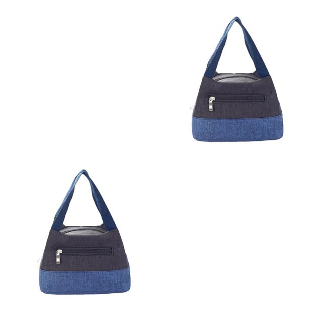 Qarigey Fiambrera para mujer, bolsos de moda con cremallera, contenedor de cosméticos, bolsa pequeña de gran capacidad, Color a juego para Negro 2Conjunto