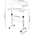 thumbnail image 3 of QinaQin Small Standing Desk with Wheels, 31-43 Inch Height Adjustable Mobile Desk with 32 Inch Metal Frame for Home Office Use, 3 of 9