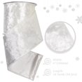 thumbnail image 2 of Cinta MAYREEL de terciopelo arrugado blanca para decoración navideña de 10 m, 2 of 6