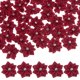 thumbnail image 1 of Uxcell 200-pack Flores de Cinta de Satén, Flores de Tela Mini de 1.2 Pulgadas con Strass para Manualidades y Proyectos de Bricolaje Rojo Vino, 1 of 1