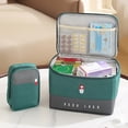 thumbnail image 2 of Kit de emergencia médica para el hogar Caja de almacenamiento para el hogar Botiquín de medicamentos Organizador de bolsas de almacenamiento de salud en capas multifuncional, 2 of 5