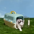 thumbnail image 5 of Oodles 20" Plastic Travel Pet Kennel with Clip On Bowl, Blue, 5 of 13